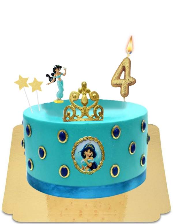  Jasmine cake with jewels and vegan figurine, gluten free - 181