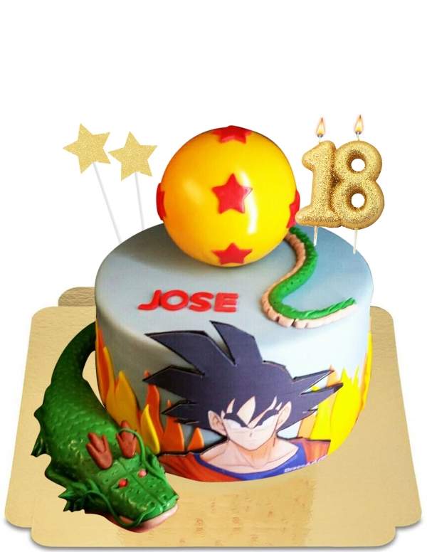 Vegan shenron and goku dragon ball z cake, gluten free - 176