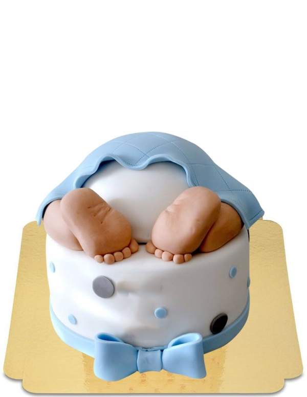  Adorable baby feet cake (available in pink) vegan, gluten free - 16