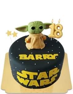  Star wars Yoda cake on starry sky vegan, gluten free - 134