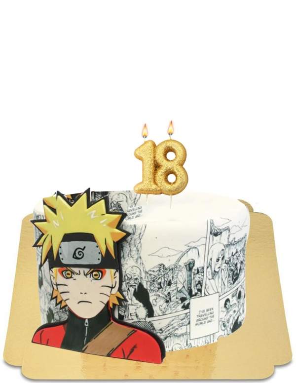  Naruto manga cake with vegan design passion, gluten free - 66
