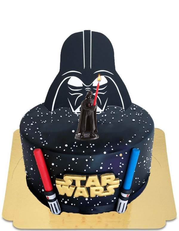  Star Wars Darth Vader cake and vegan lightsaber, gluten free - 70