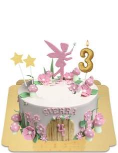  Tinkerbell silouette cake in magical garden vegan, gluten free - 163
