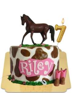  Spotted wild horse cake with large vegan figurine, gluten free - 11