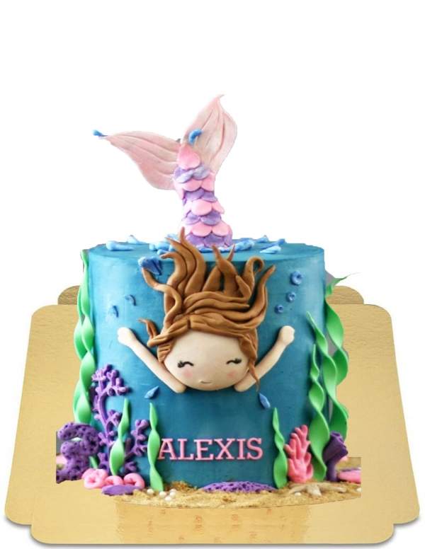  Vegan mermaid marzipan cake, gluten free - 138