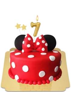  Red Minnie cake with polka dots and vegan bow, gluten free - 62