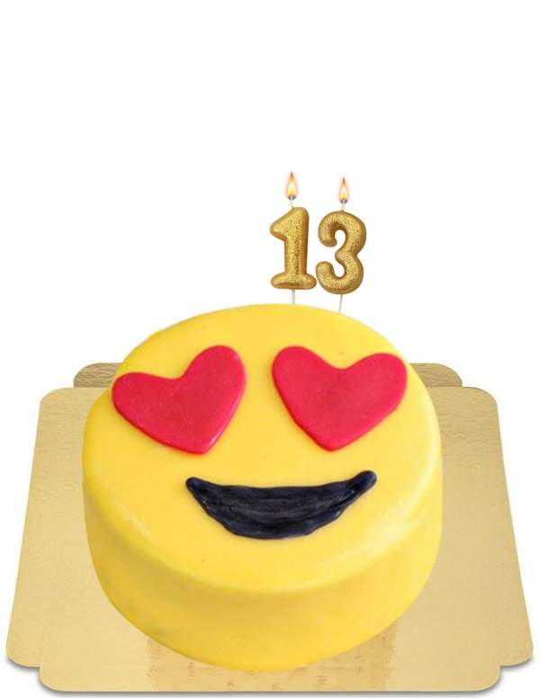  Vegan heart smiley emoji cake, gluten free - 149