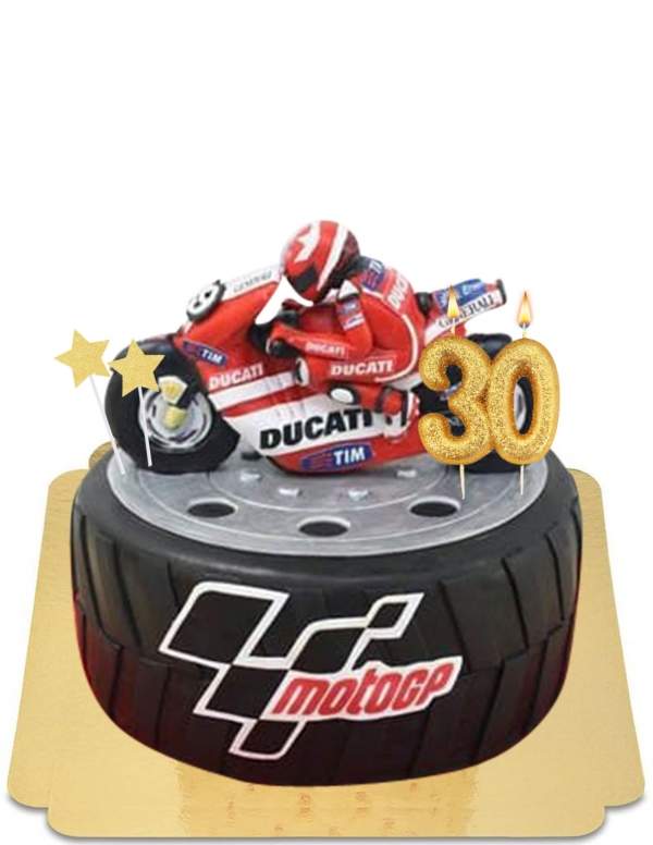  GP grand prix motorcycle cake in the shape of a vegan wheel, gluten-free - 273