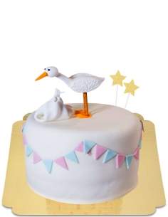  Vegan Baby Gender Reveal Stork Cake, Gluten Free - 9