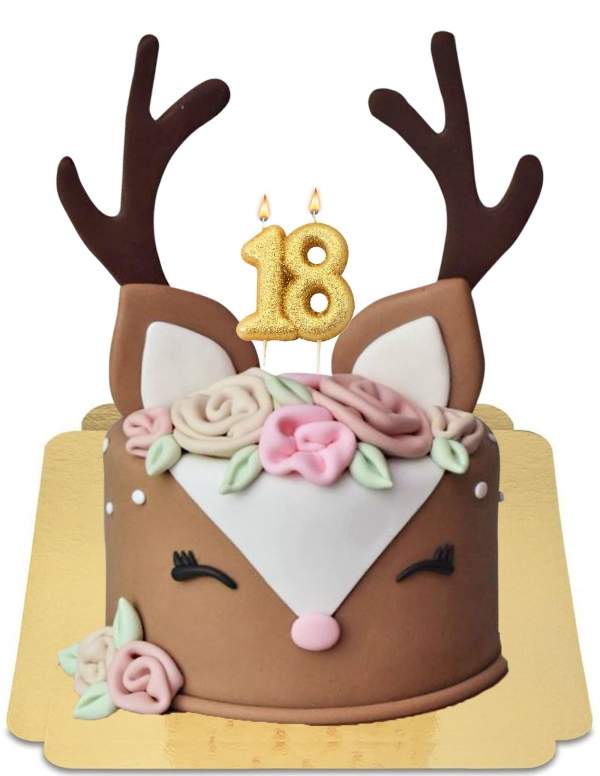  Vegan marzipan flower reindeer cake, gluten-free - 119