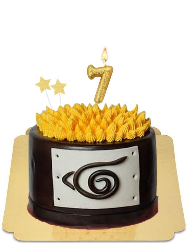  Naruto manga cake with vegan yellow meringues hair, gluten free - 208