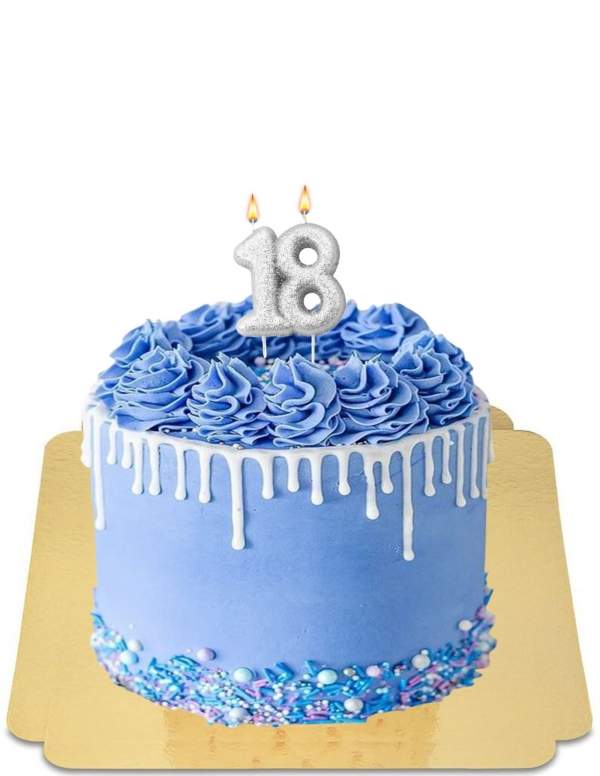  Gluten-free blue vegan drip-effect meringue cake - 13