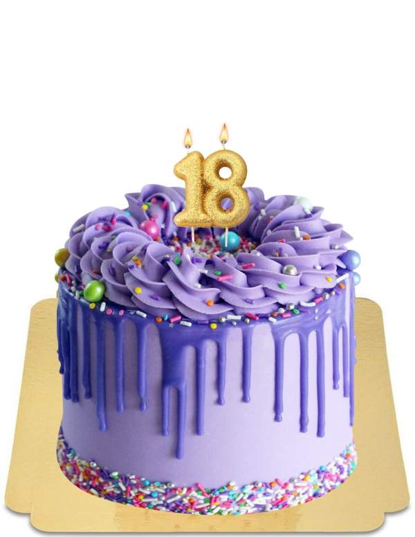  Vegan purple meringue drip cake, gluten free - 73