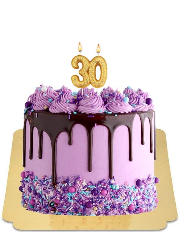  Pink drip cake with vegan chocolate sauce, gluten free - 13