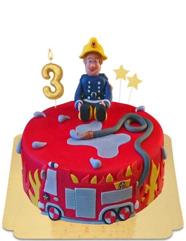  Vegan almond paste firefighter Sam cake, gluten-free - 50