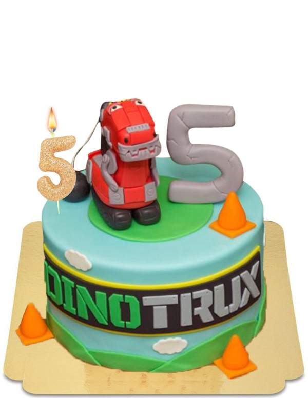  DinoTrux Ty Rux Vegan Marzipan Cake, Gluten Free - 64