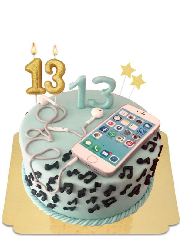  Gluten-free funny vegan teen phone cake - 277