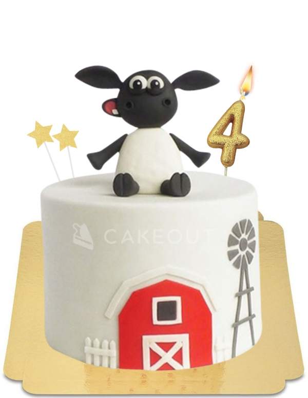  Shaun the sheep cake on the vegan farm, gluten free - 122