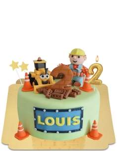  Bob the Builder cake and vegan tractor, gluten free - 280