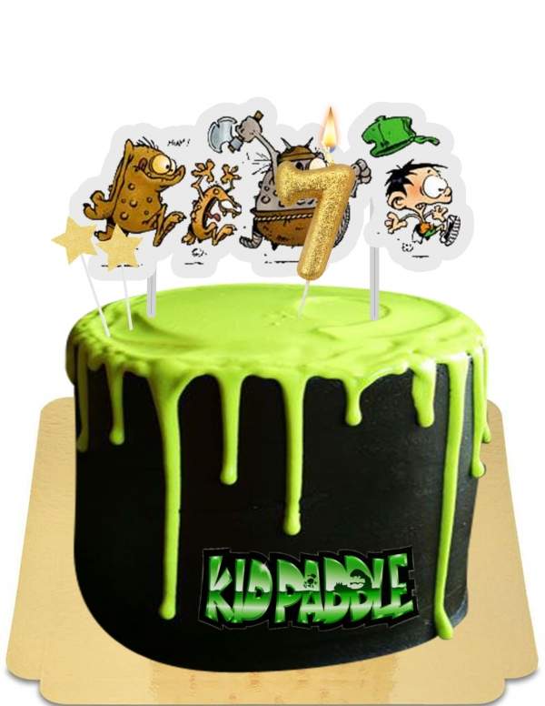  Kid Paddle and the monsters vegan drip cake, gluten free - 46