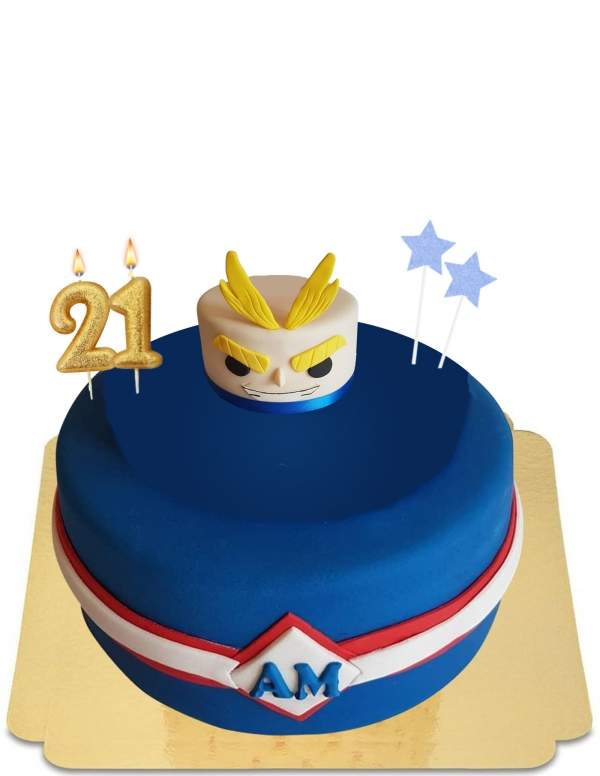  All might Boku no hero academia cake vegan, gluten free - 55
