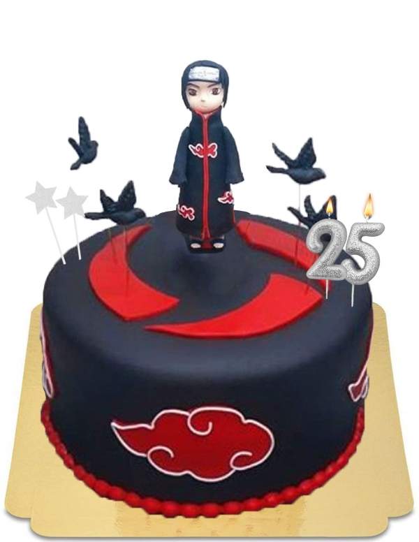  Vegan Itachi Sharingan Cake, Gluten Free - 243