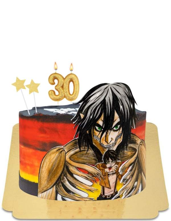  Attack on Titan Cake Shingeki no kyojin vegan, gluten free - 117