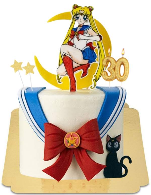  Vintage vegan manga Sailor moon cake, gluten free - 10