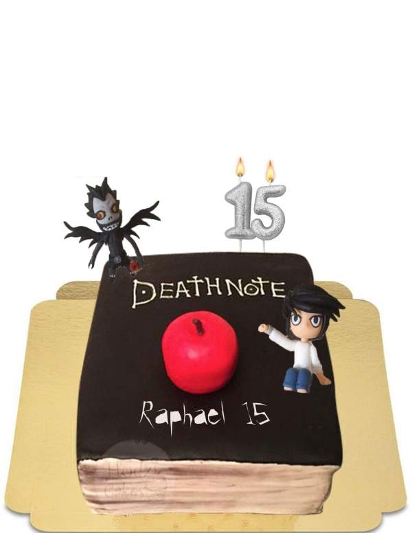  Death note L and Ryûk cake in vegan marzipan, gluten-free - 7