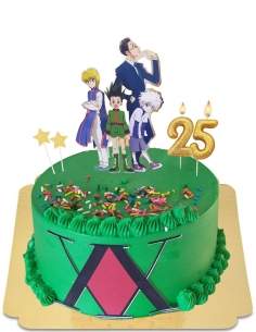  Hunter x Hunter green vegan cake, gluten free - 1