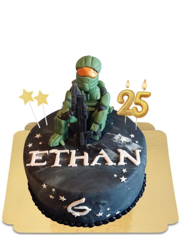  Halo gamer vegan cake, gluten-free - 214