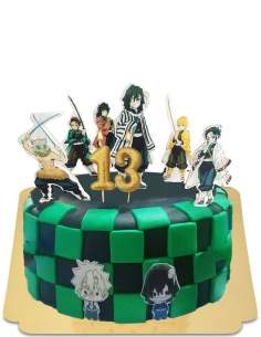  Demon slayer cake Kimetsu no yaiba vegan, gluten free - 93