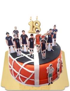  Vegan Volleyball Haikyuu Cake, Gluten Free - 80