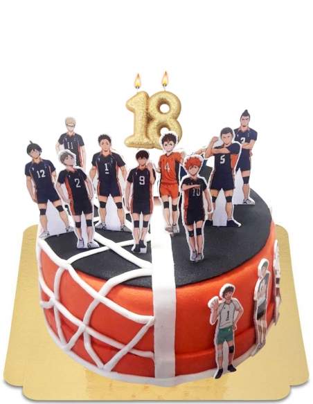  Vegan Volleyball Haikyuu Cake, Gluten Free - 80