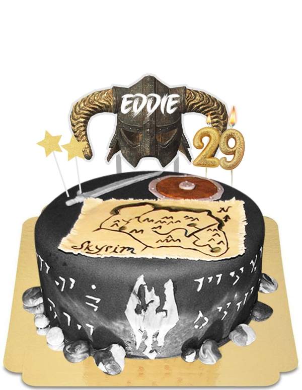  Skyrim gamer vegan cake, gluten-free - 241