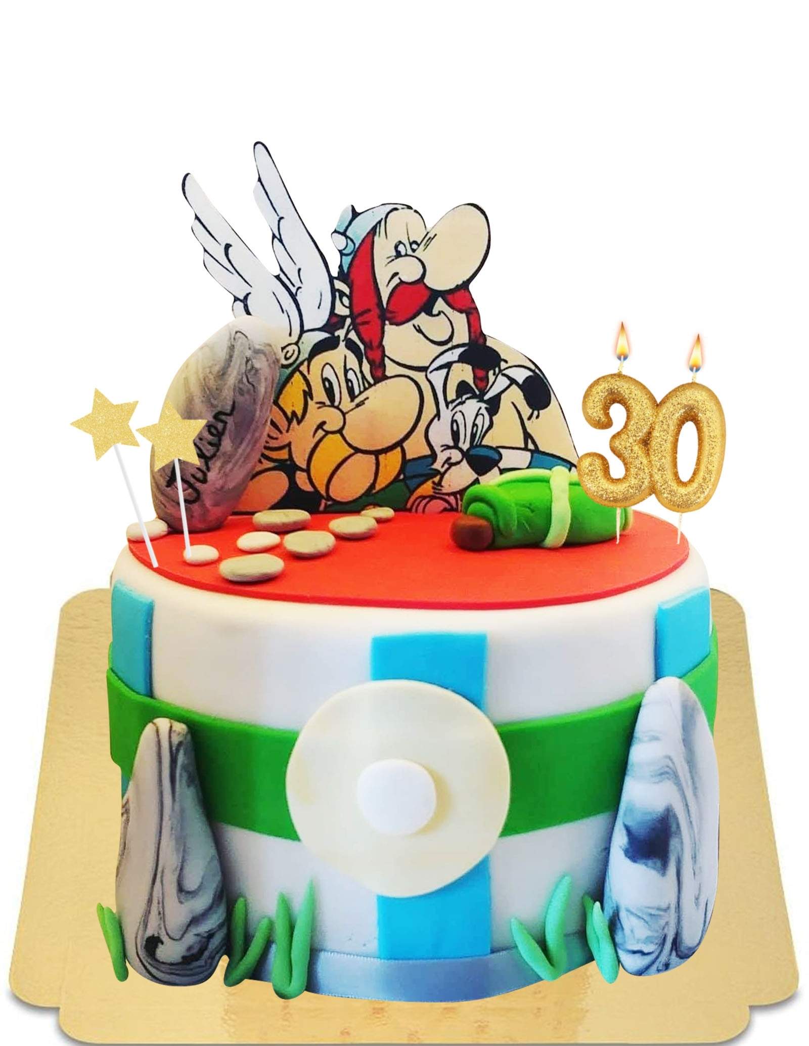 Asterix and Obelix mini vegan menhirs cake, gluten-free