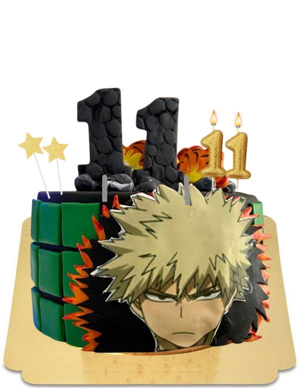 Bakugo cake My hero academia vegan, gluten free  - 66