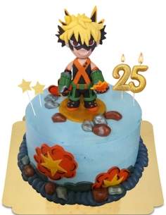 Bakugo My hero academia vegan cake, gluten free  - 17
