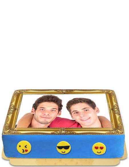  Cool emoji photo cake in vegan and gluten-free marzipan - 1