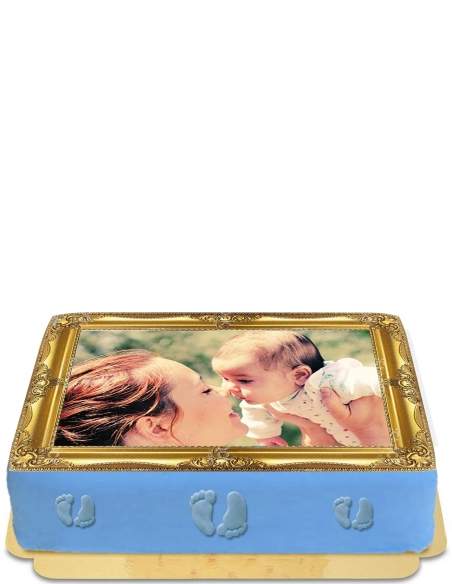  Photo birth cake with baby feet in vegan marzipan and gluten-free - 22