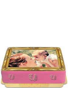  Baby girl's foot photo cake in vegan and gluten-free sugar paste - 21