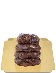 Happy-Cake.co.uk 4 "Fudgy" cookies Double vegan dark chocolate, gluten free without sugar with low glycemic index suitable for d