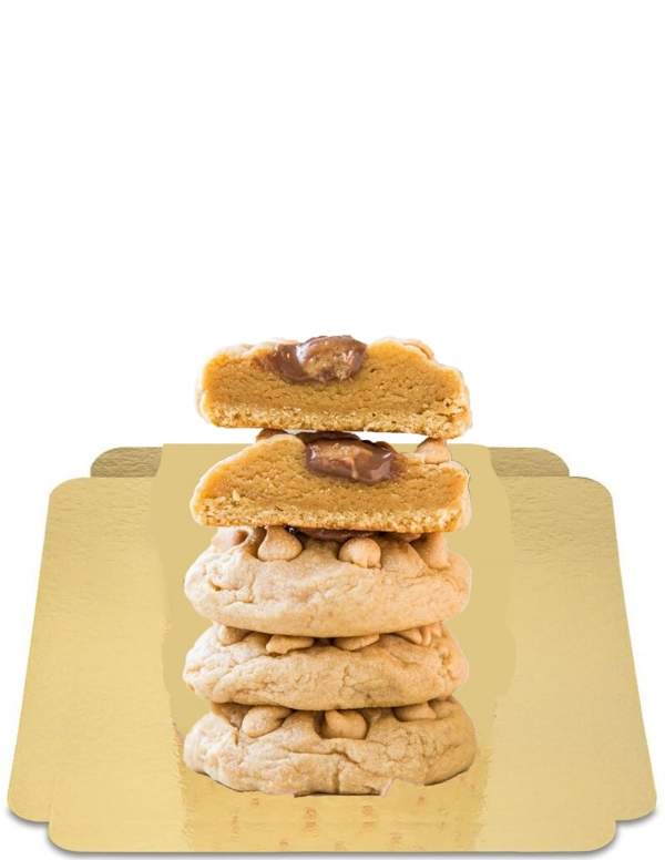  4 "Fudgy" cookies with vegan frangipane, gluten free without sugar with low glycemic index suitable for diabetics and celiacs -