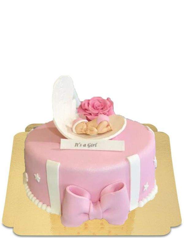 Happy-Cake.co.uk Baptism cake, vegan birth, organic and gluten-free - 1