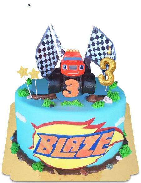 Happy-Cake.co.uk Blaze and the monster machines cake vegan, organic and gluten-free - 15