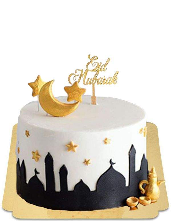 Happy-Cake.co.uk Organic, vegan and gluten-free Eid Mubarak cake - 3
