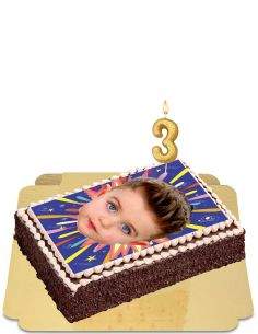 Happy-Cake.co.uk Vegan, organic and gluten-free portrait photo cake - 1