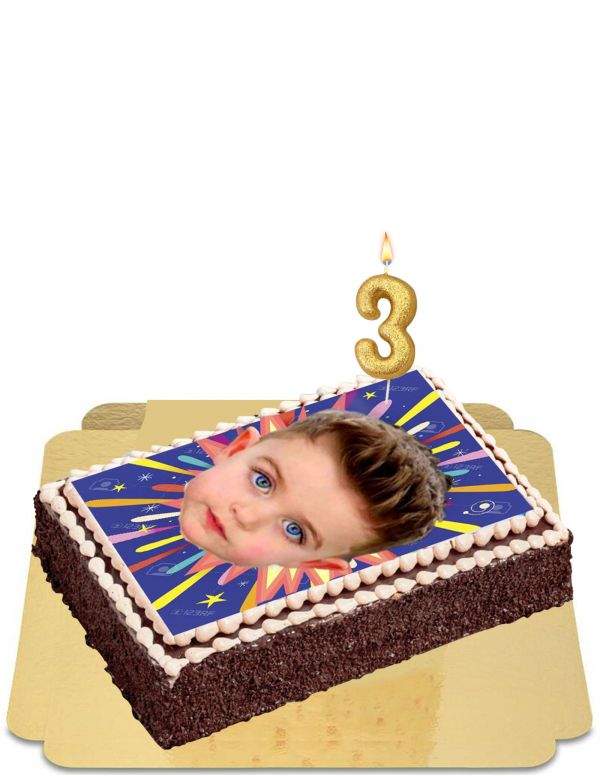 Happy-Cake.co.uk Vegan, organic and gluten-free portrait photo cake - 1