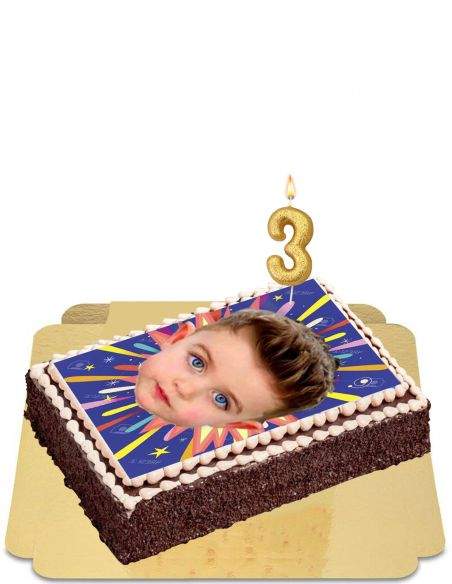 Happy-Cake.co.uk Vegan, organic and gluten-free portrait photo cake - 1