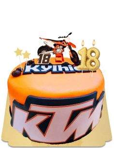 Happy-Cake.co.uk Vegan, organic and gluten-free KTM Motocross cake - 1